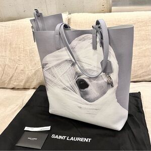 RARE Saint Laurent X Robert Mapplethorpe Borsa Leather Tote Bag